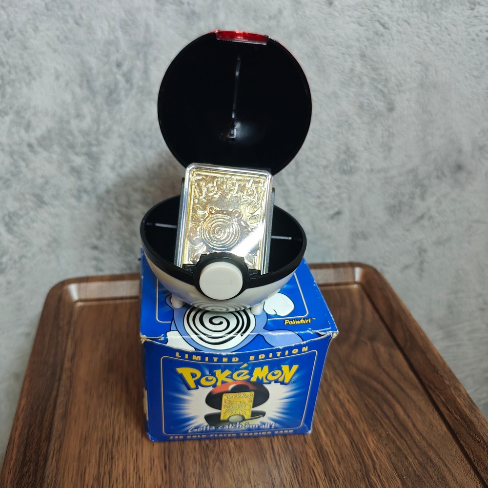 Pokemon Poliwhirl 23K Gold Plated Trading Card Burger King 1999 Limited Edition